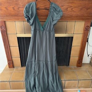 Elegant Green Maxi Dress